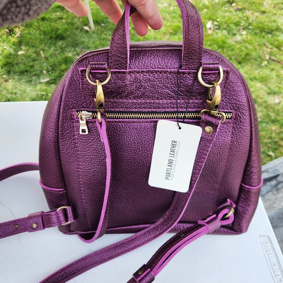 Portland Leather Rue Backpack In Ultra Violet - Picture 2 of 3